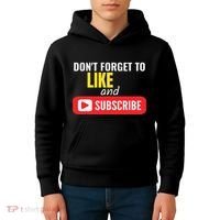 Like And Subscribe Vlogger Podcaster Influencer Kids Hoodie thumb 4