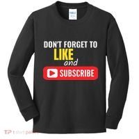 Like And Subscribe Vlogger Podcaster Influencer Kids Long Sleeve Shirt thumb 0