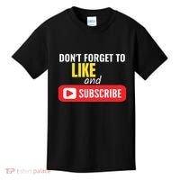 Like And Subscribe Vlogger Podcaster Influencer Kids T-Shirt thumb 0