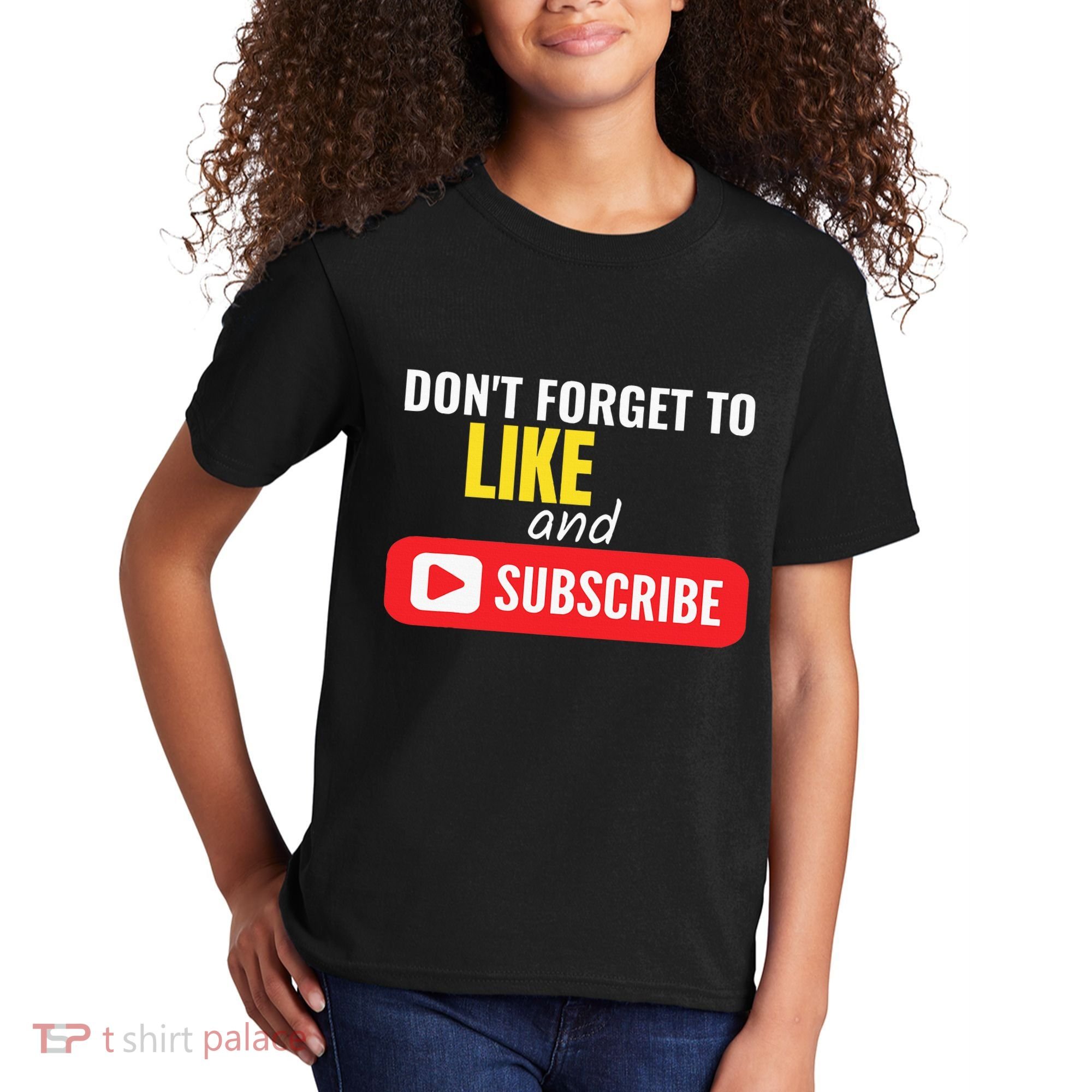 Like And Subscribe Vlogger Podcaster Influencer Kids T-Shirt
