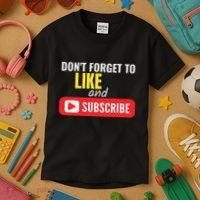 Like And Subscribe Vlogger Podcaster Influencer Kids T-Shirt thumb 3