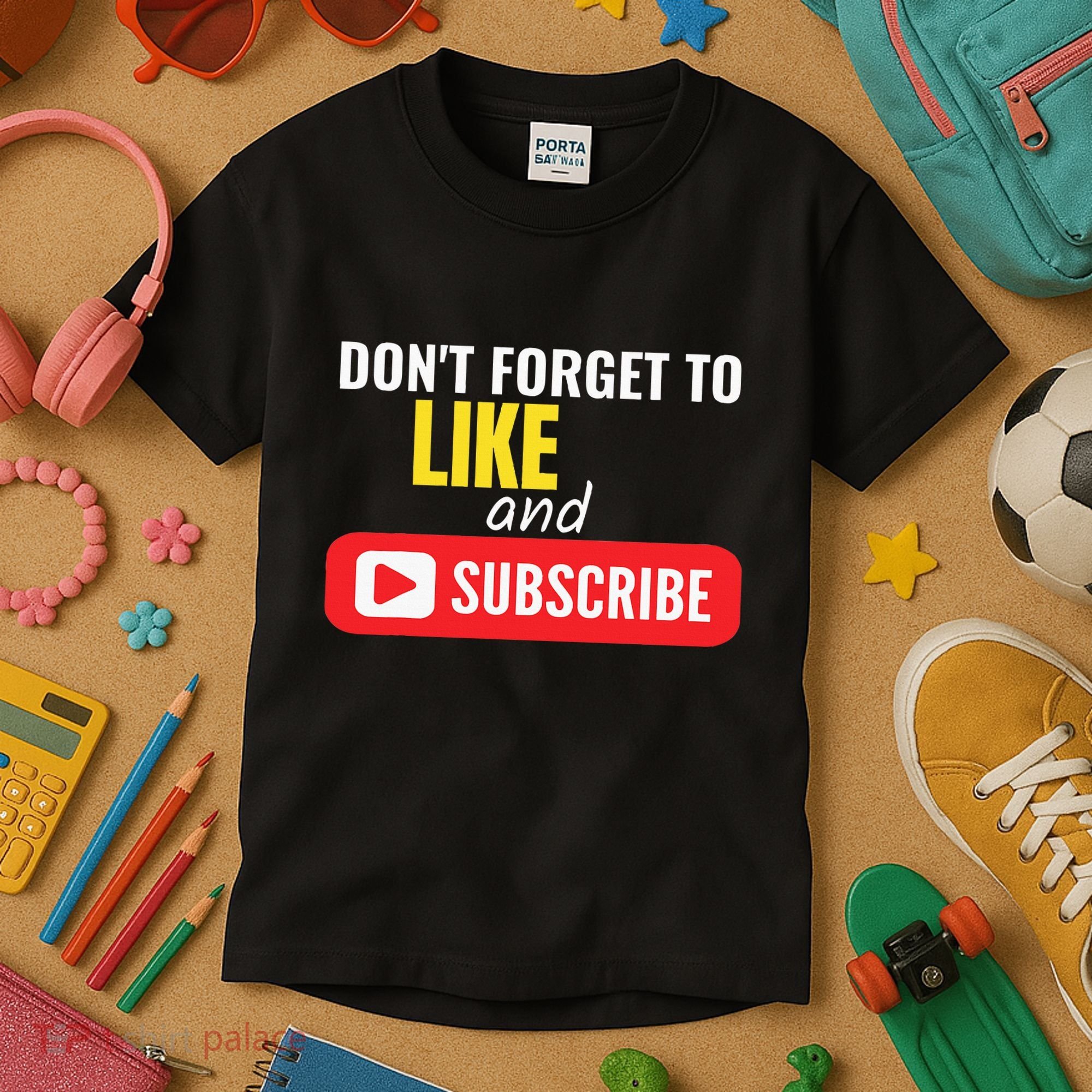 Like And Subscribe Vlogger Podcaster Influencer Kids T-Shirt