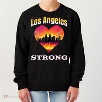 Los Angeles Strong Pray For La County Support California Women's Sweatshirt thumb 0