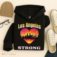 Los Angeles Strong Pray For La County Support California Hoodie thumb 4
