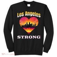 Los Angeles Strong Pray For La County Support California Sweatshirt thumb 0