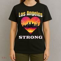 Los Angeles Strong Pray For La County Support California T-Shirt thumb 4