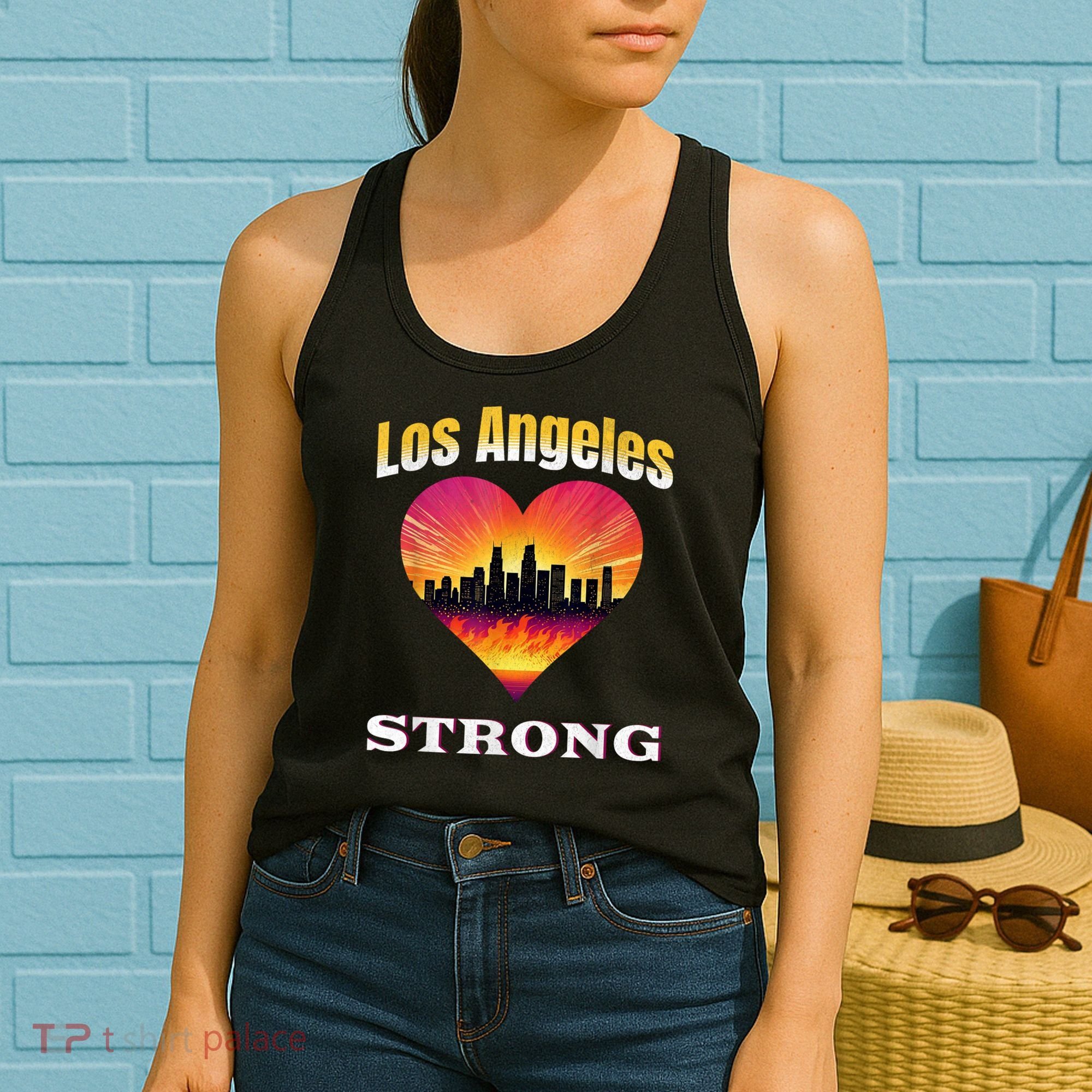 Los Angeles Strong Pray For La County Support California Women's Tank Top