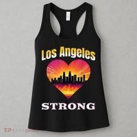 Los Angeles Strong Pray For La County Support California Women's Tank Top thumb 3