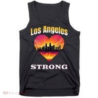 Los Angeles Strong Pray For La County Support California Tank Top thumb 0