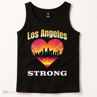 Los Angeles Strong Pray For La County Support California Tank Top thumb 2
