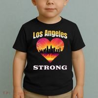 Los Angeles Strong Pray For La County Support California Toddler T-Shirt thumb 2