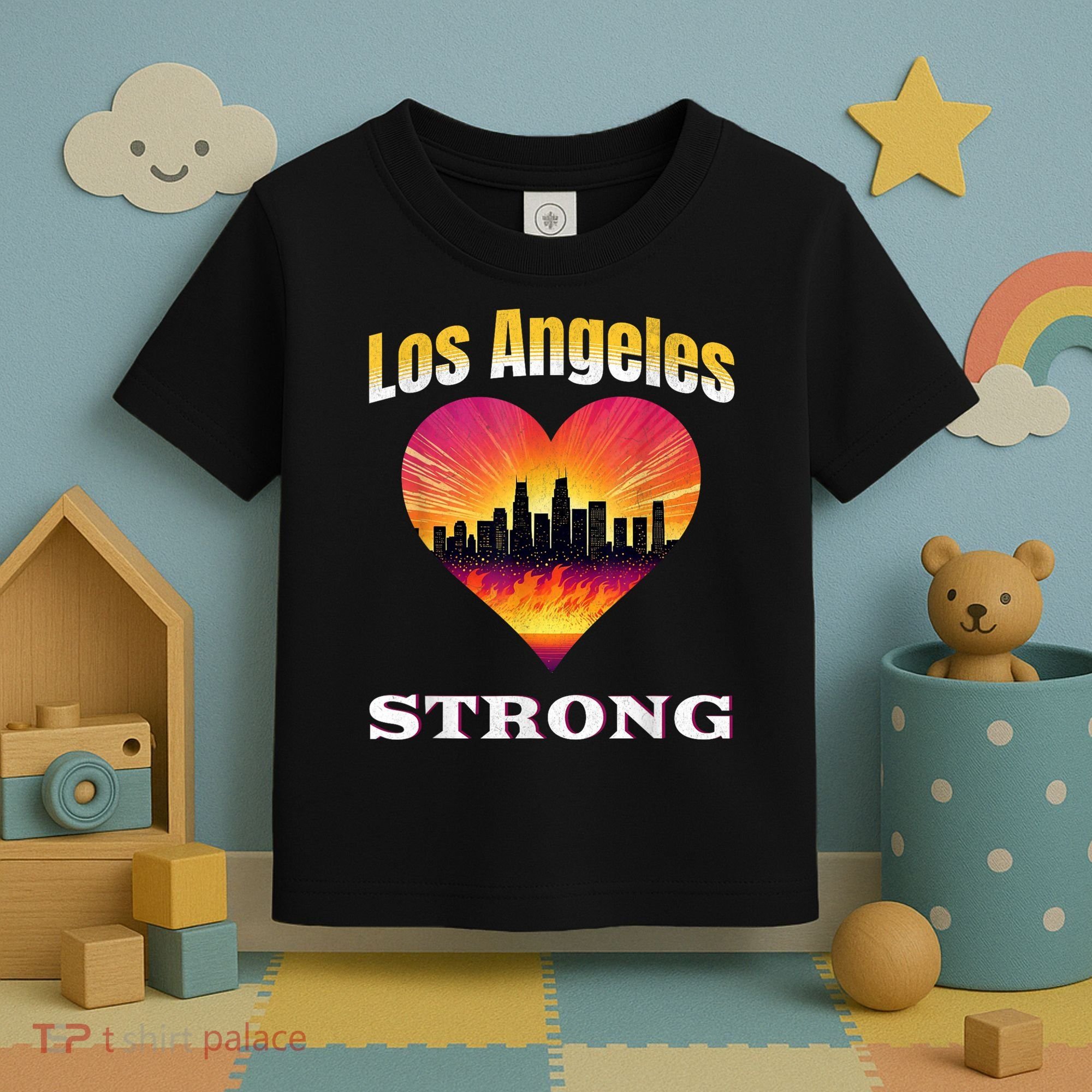 Los Angeles Strong Pray For La County Support California Toddler T-Shirt