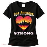 Los Angeles Strong Pray For La County Support California Women's T-Shirt thumb 0