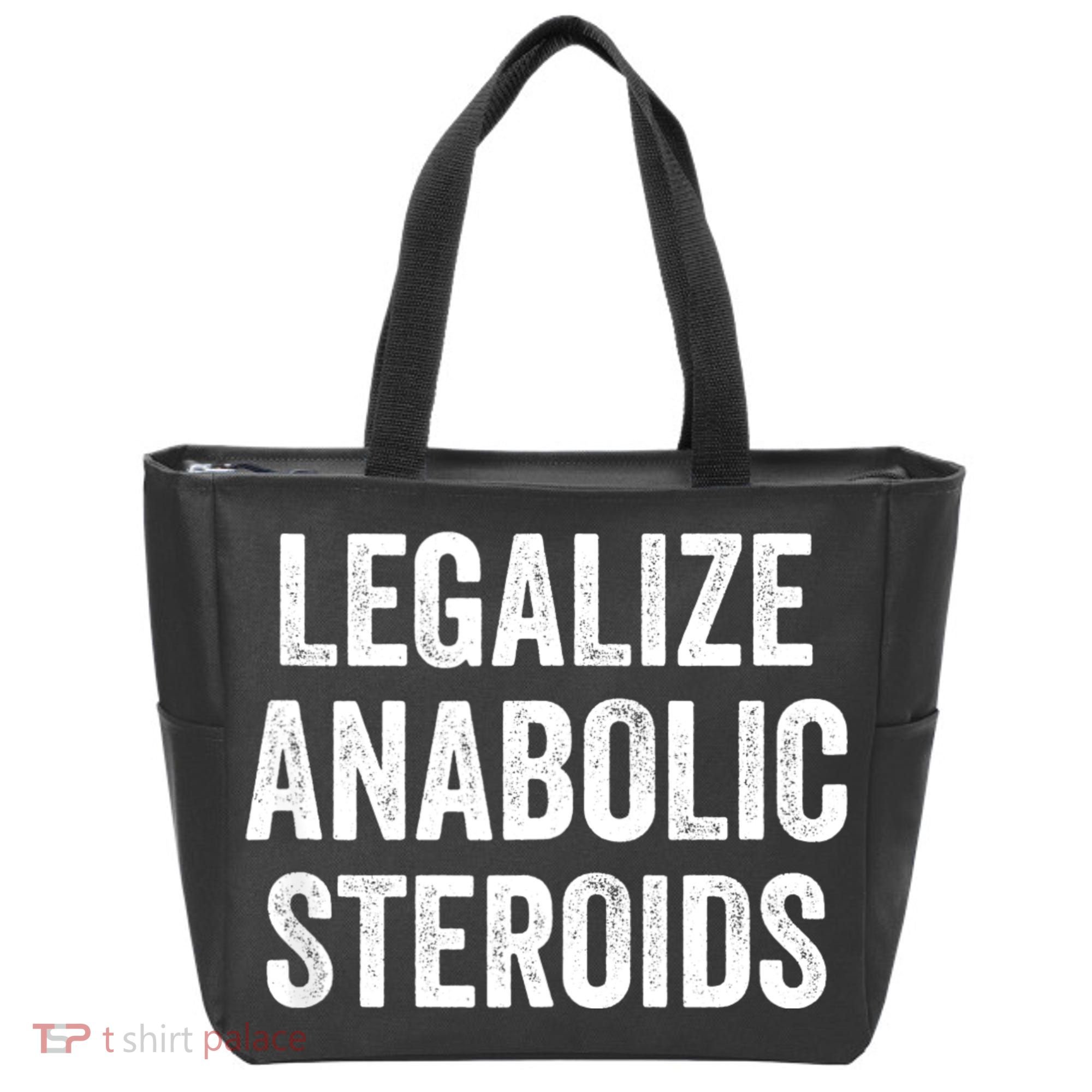 Legalize Anabolic Steroids Funny Athlete Tote Bag