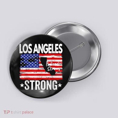 Los Angeles Strong Palisades Strong Flag Button