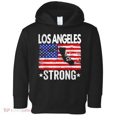 Los Angeles Strong Palisades Strong Flag Toddler Hoodie