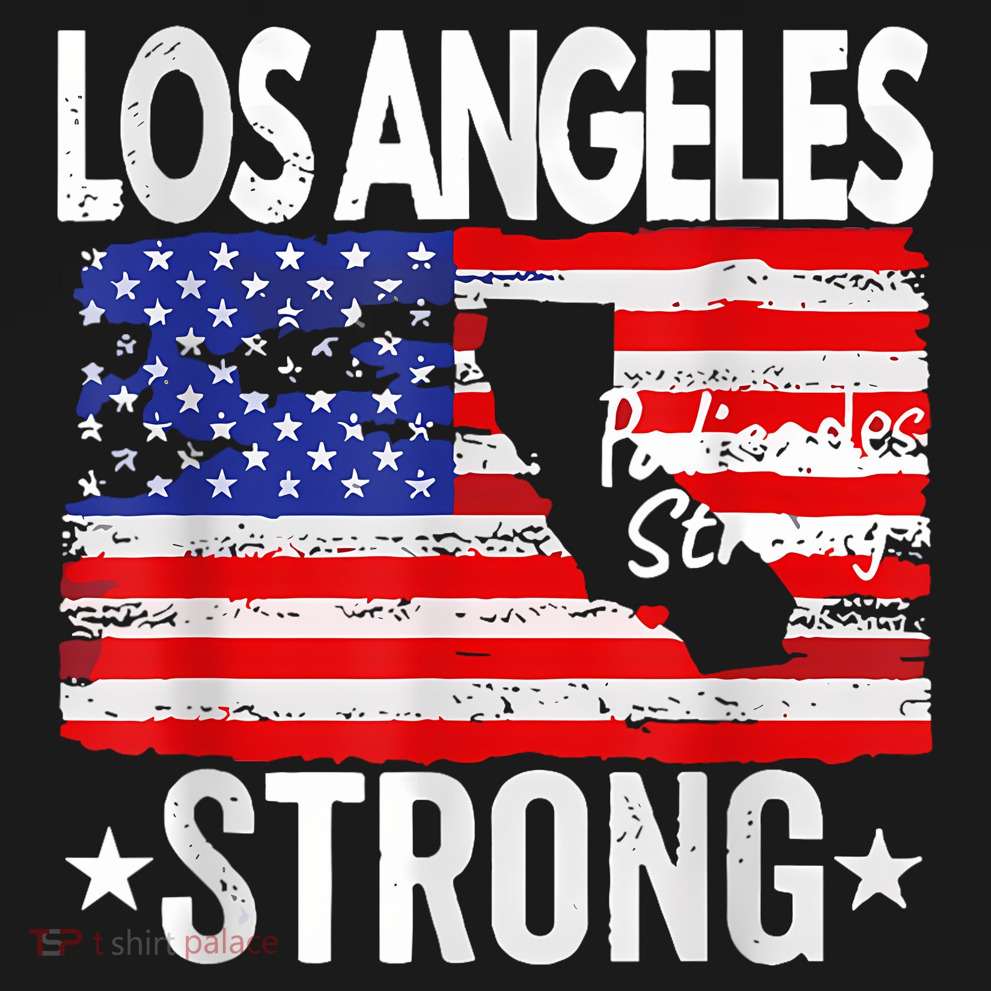 Los Angeles Strong Palisades Strong Flag Toddler Hoodie