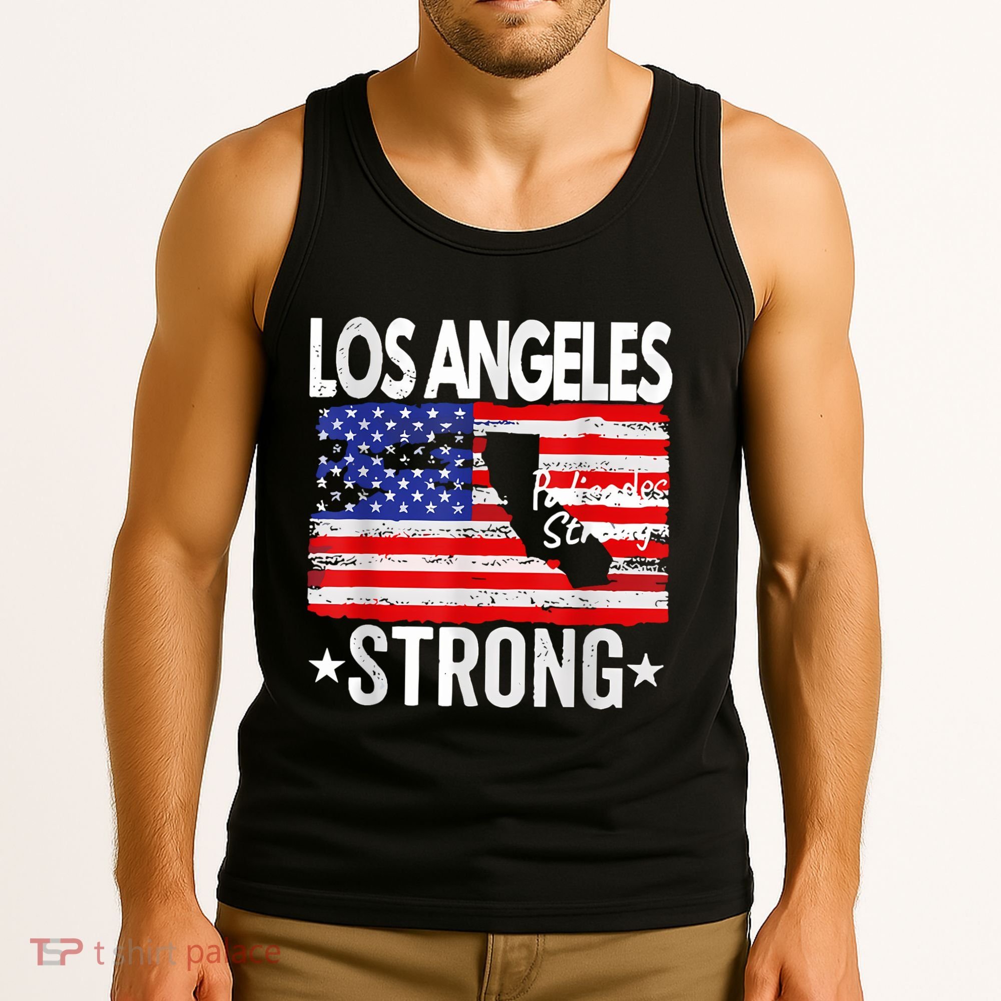 Los Angeles Strong Palisades Strong Flag Tank Top