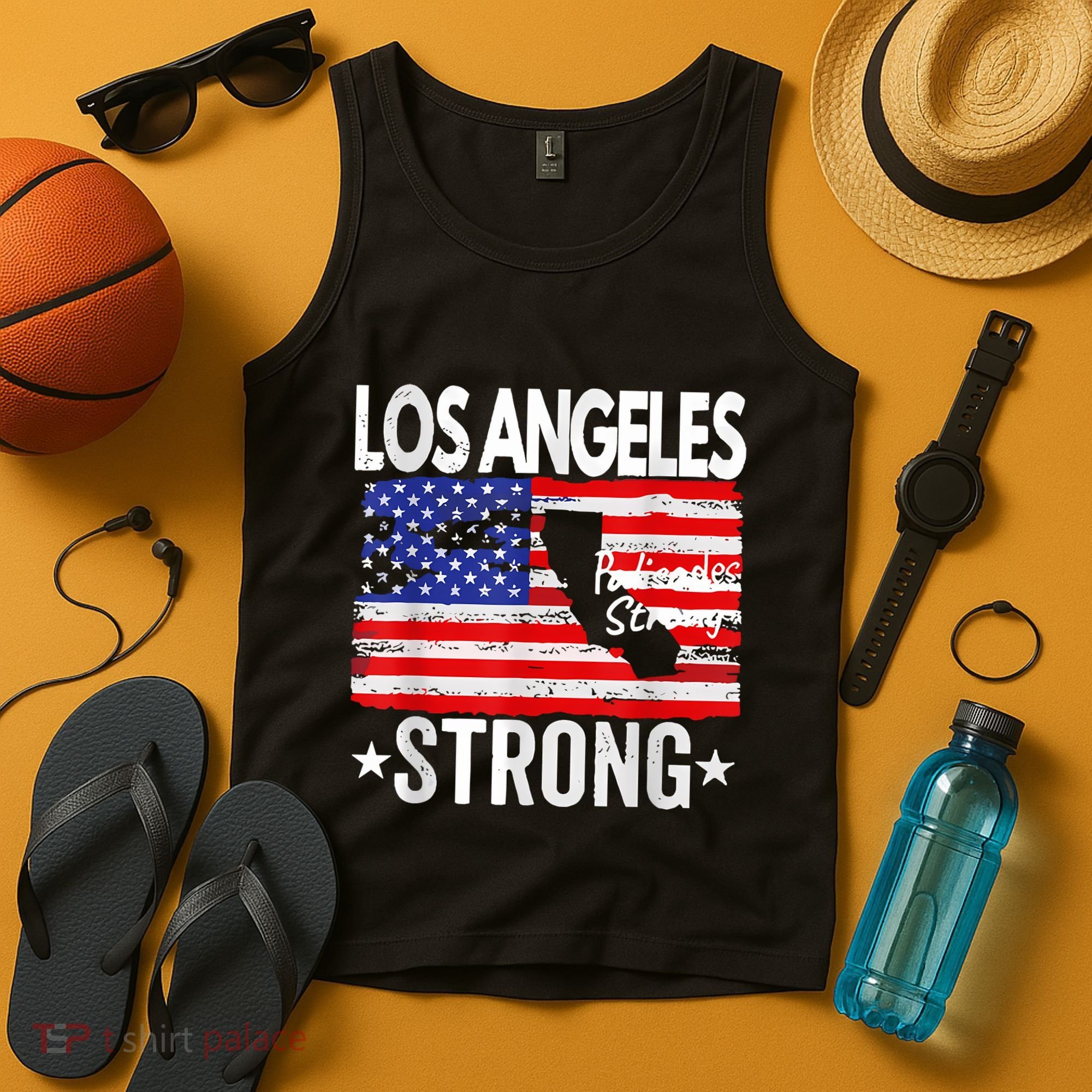 Los Angeles Strong Palisades Strong Flag Tank Top