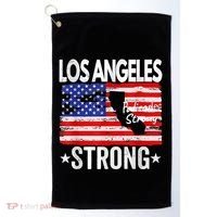 Los Angeles Strong Palisades Strong Flag Golf Towel thumb 0