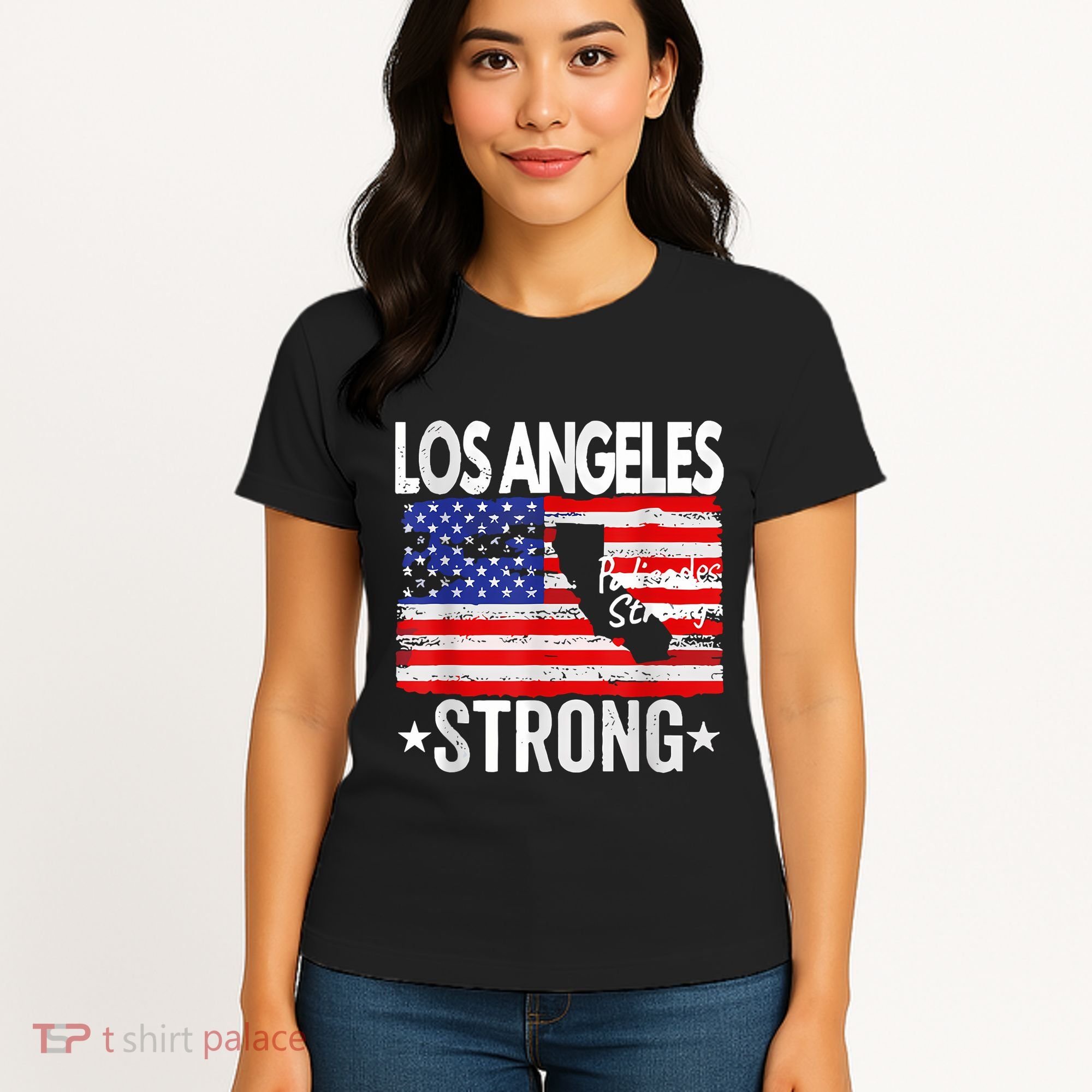 Los Angeles Strong Palisades Strong Flag Women's T-Shirt