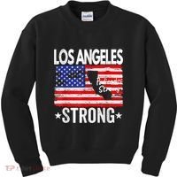 Los Angeles Strong Palisades Strong Flag Kids Sweatshirt thumb 0