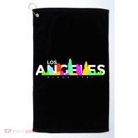 Los Angeles Skyline Since 1781 Golf Towel thumb 0