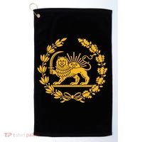 Lion And Sun Emblem Of Persia Iran Shir-o-Khoshid Golf Towel thumb 0