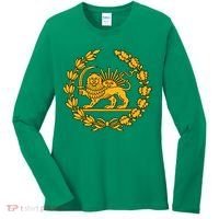 Lion And Sun Emblem Of Persia Iran Shir-o-Khoshid Women's Long Sleeve Shirt thumb 0