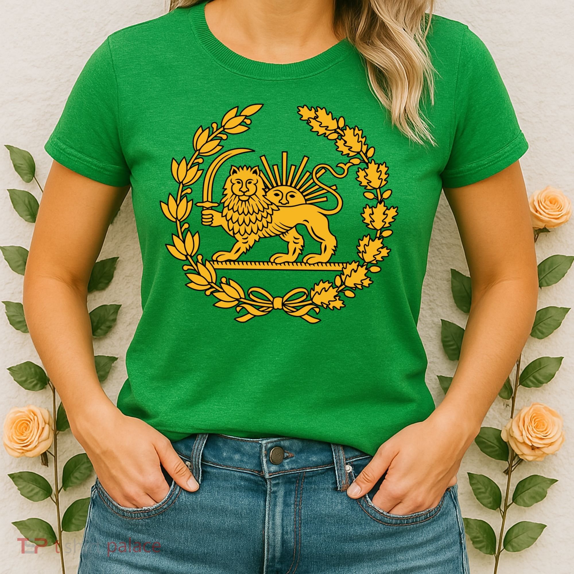 Lion And Sun Emblem Of Persia Iran Shir-o-Khoshid Women's T-Shirt
