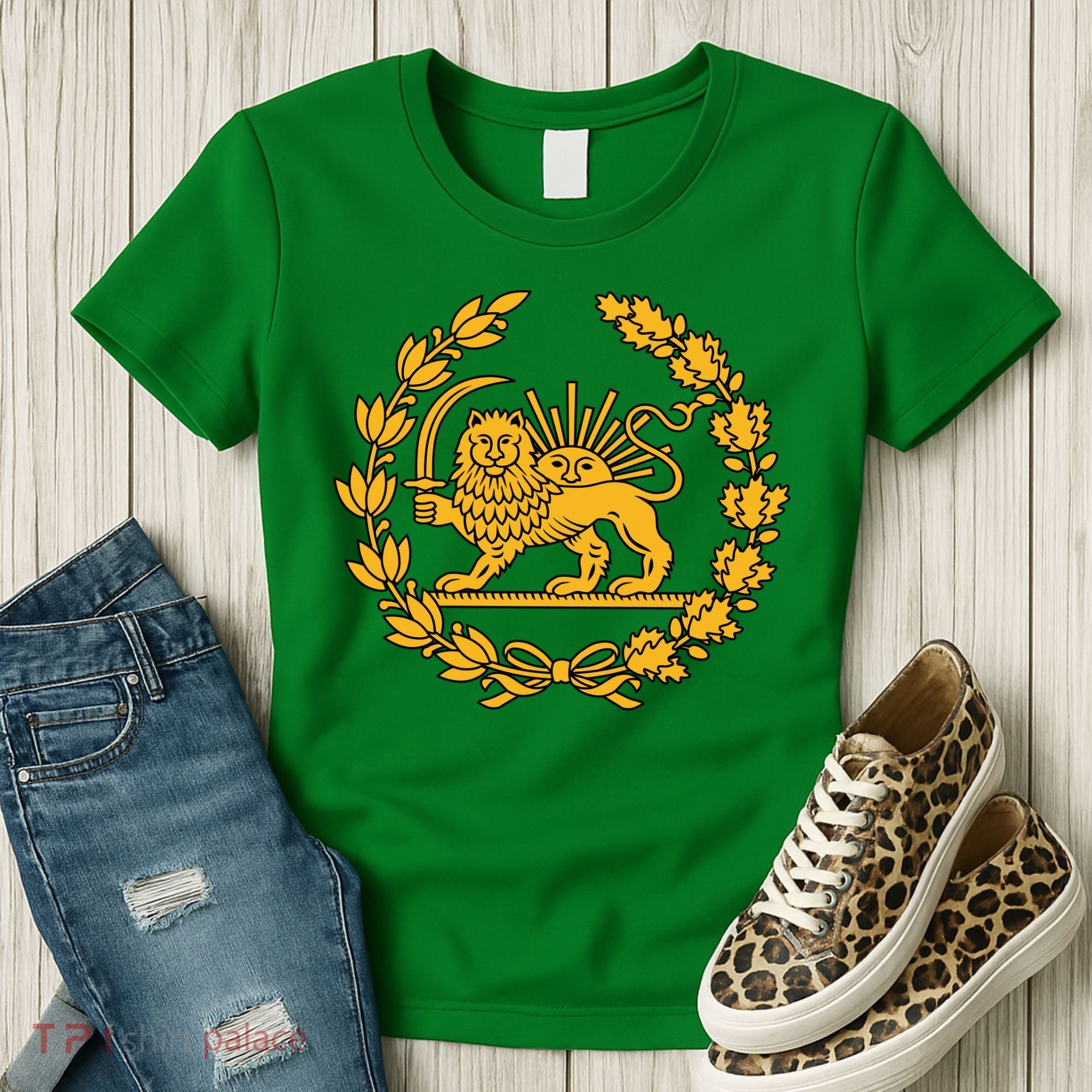 Lion And Sun Emblem Of Persia Iran Shir-o-Khoshid Women's T-Shirt