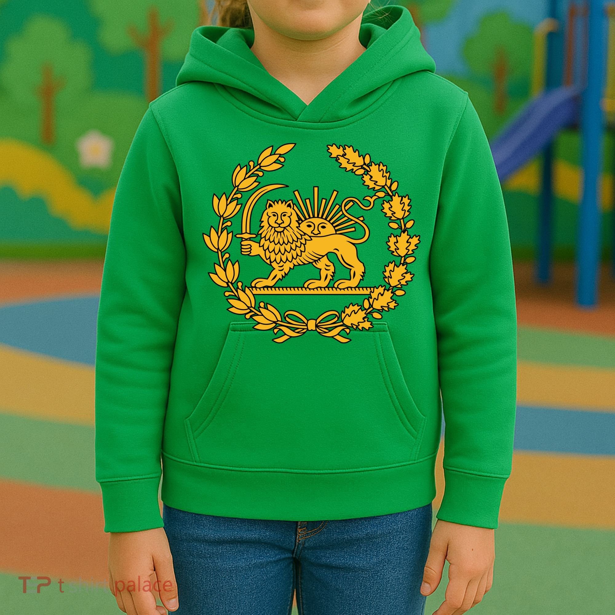 Lion And Sun Emblem Of Persia Iran Shir-o-Khoshid Kids Hoodie