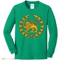 Lion And Sun Emblem Of Persia Iran Shir-o-Khoshid Kids Long Sleeve Shirt thumb 0