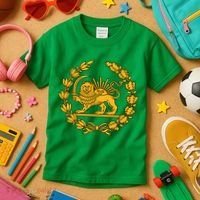 Lion And Sun Emblem Of Persia Iran Shir-o-Khoshid Kids T-Shirt thumb 3