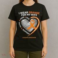 Leukemia Awareness S Wife Husband Leukemia T-Shirt thumb 4