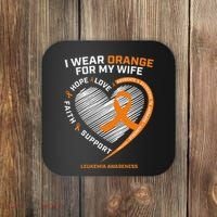 Leukemia Awareness S Wife Husband Leukemia Coaster thumb 0
