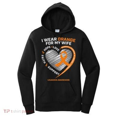 Leukemia Awareness S Wife Husband Leukemia Women's Hoodie