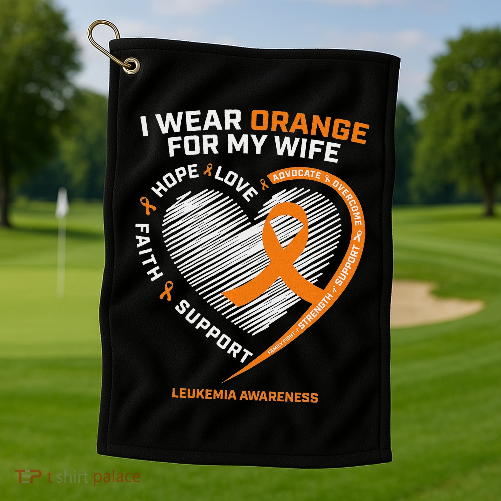 Leukemia Awareness S Wife Husband Leukemia Golf Towel