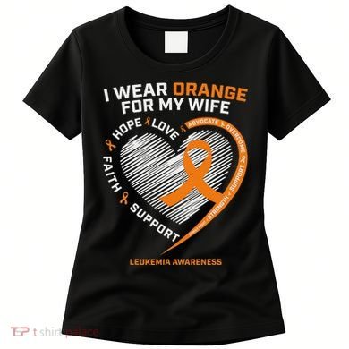 Leukemia Awareness S Wife Husband Leukemia Women's T-Shirt