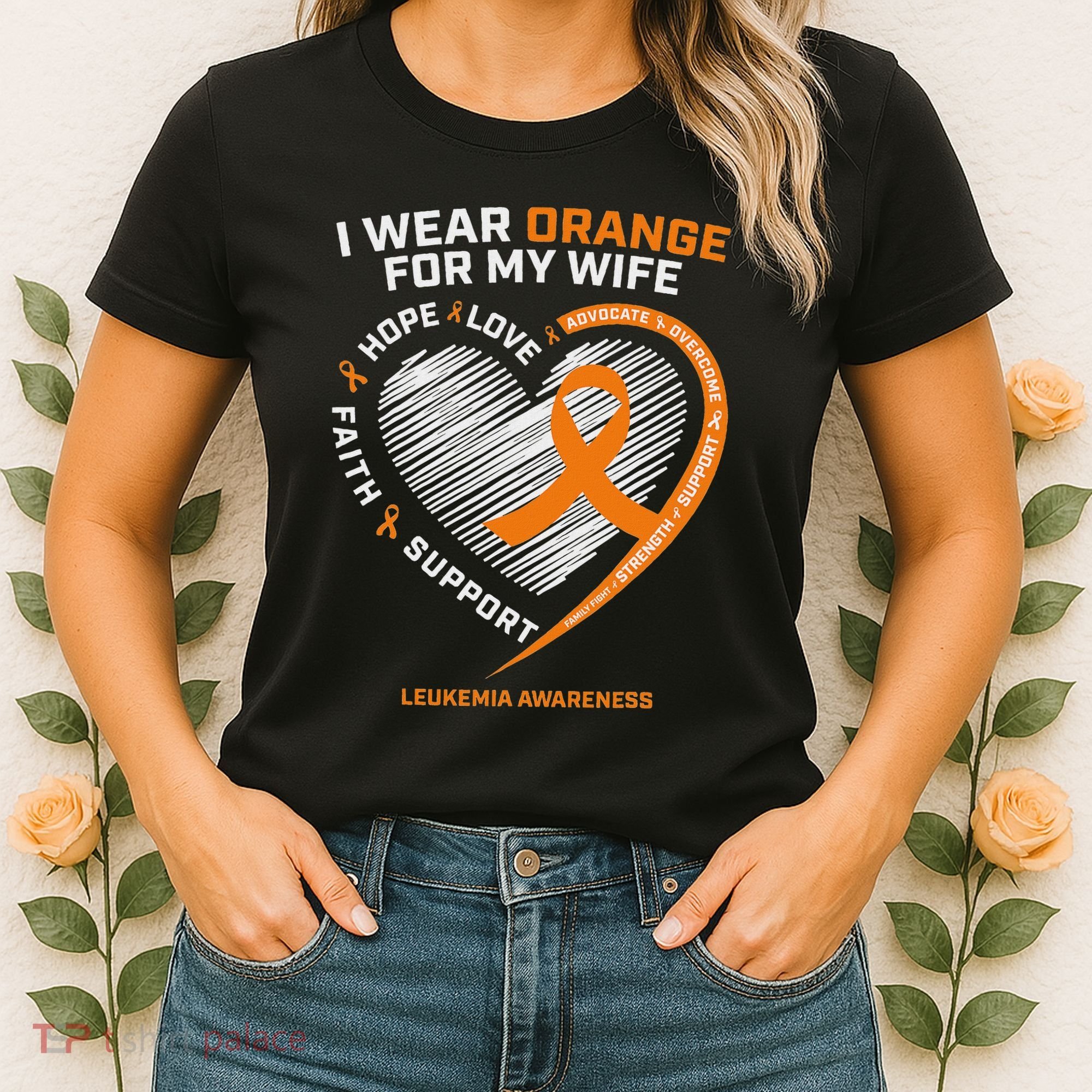 Leukemia Awareness S Wife Husband Leukemia Women's T-Shirt