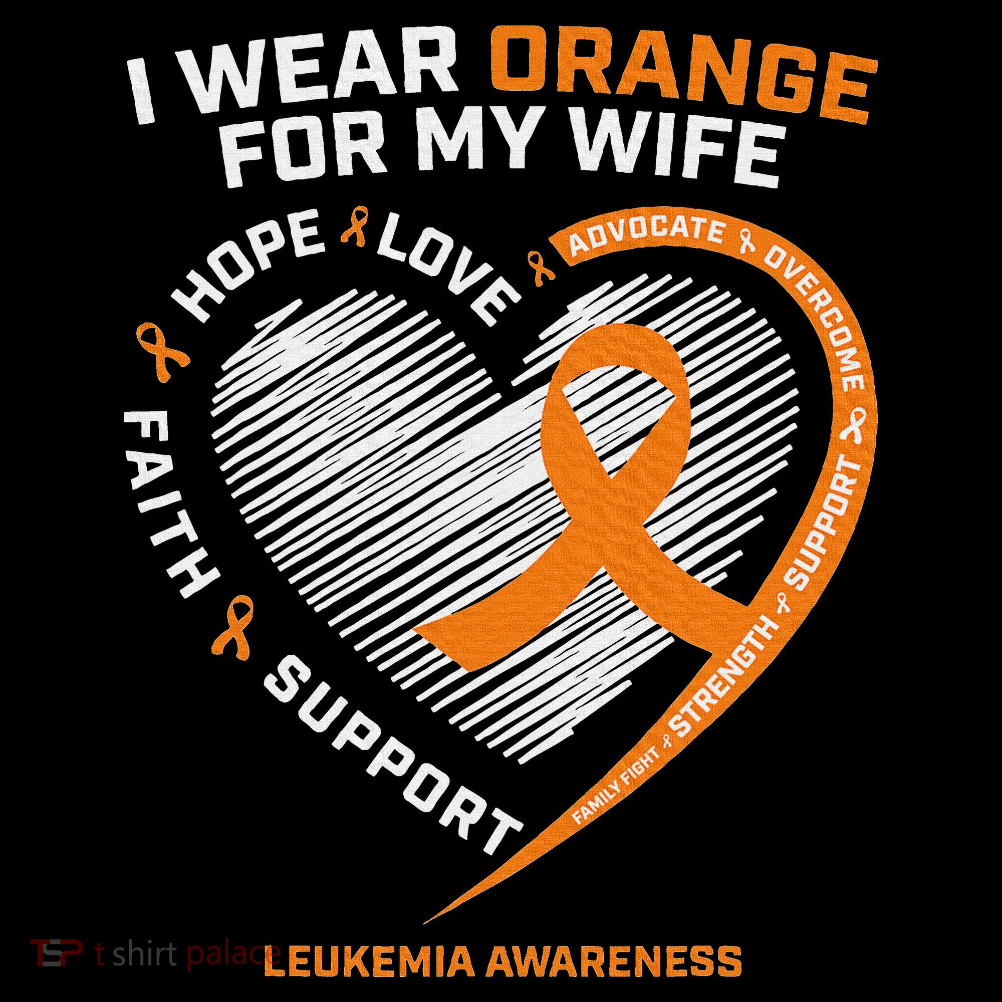 Leukemia Awareness S Wife Husband Leukemia Women's T-Shirt