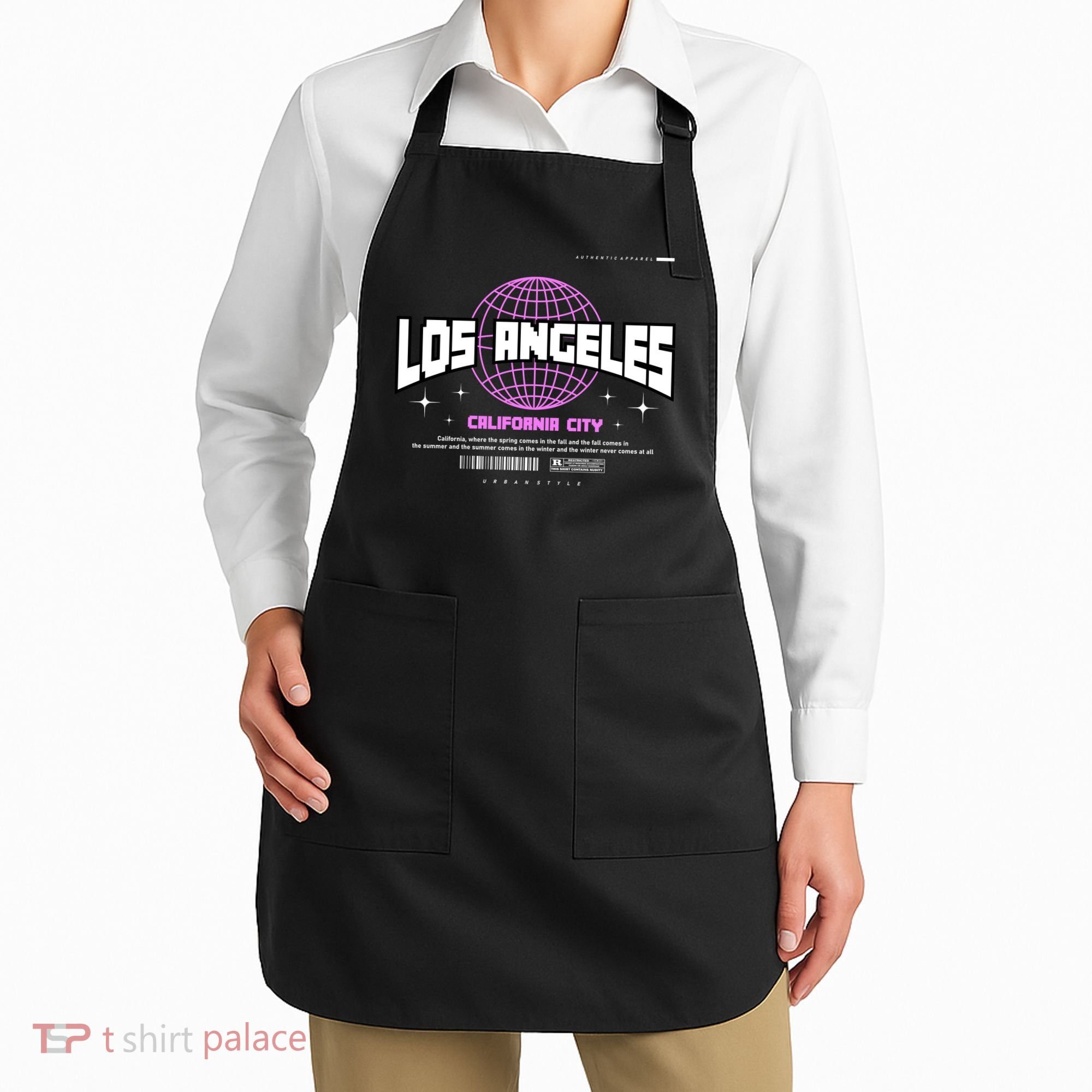 Los Angeles Slogan Retro Style Apron