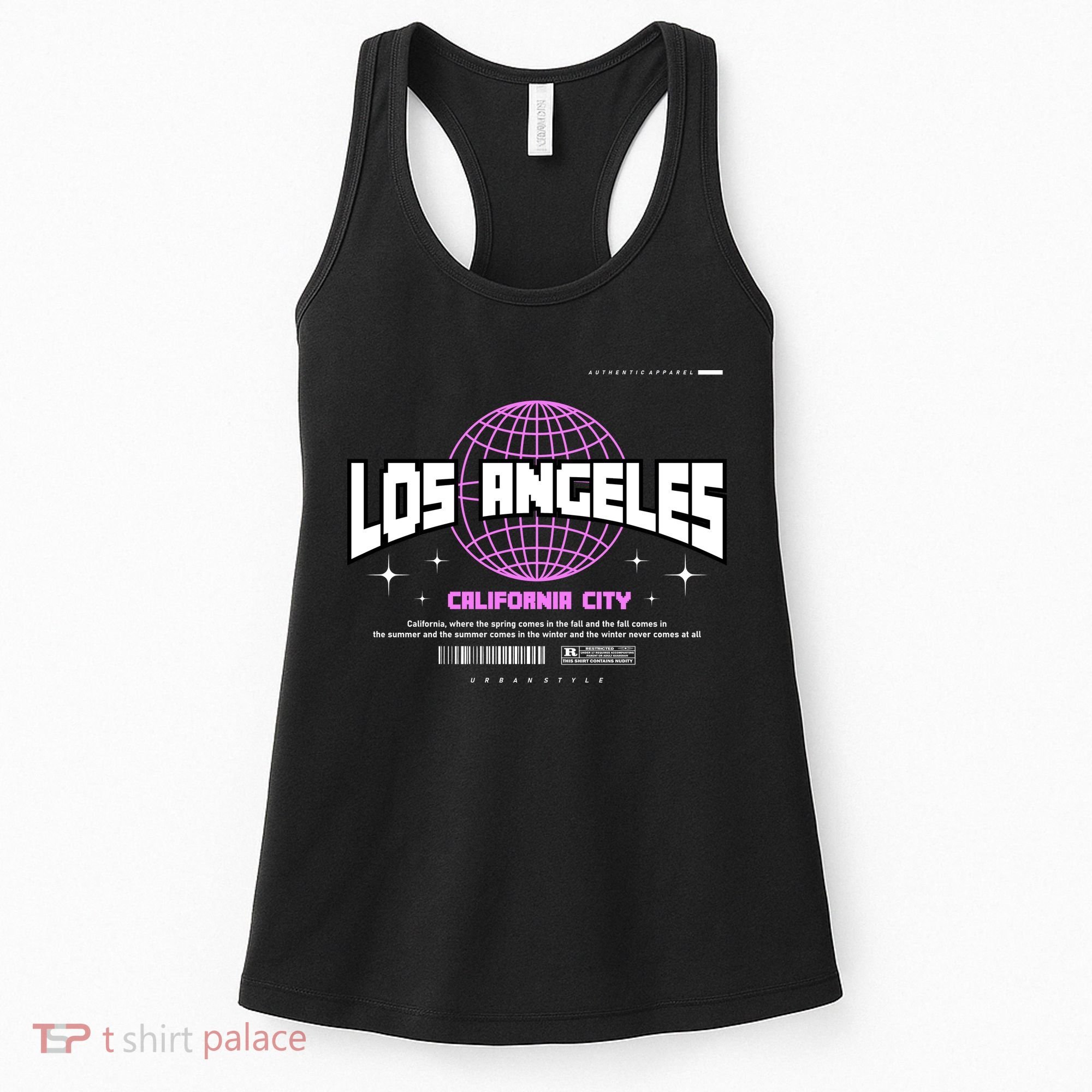 Los Angeles Slogan Retro Style Women's Tank Top
