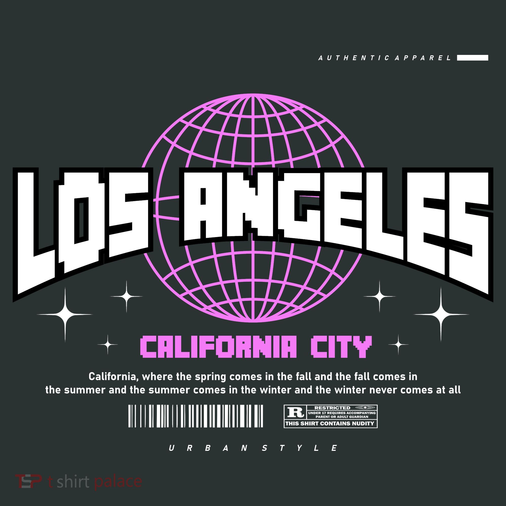 Los Angeles Slogan Retro Style Hoodie