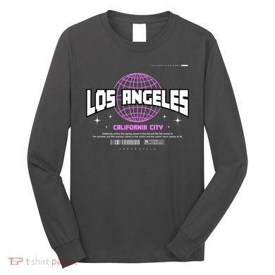 Los Angeles Slogan Retro Style Long Sleeve Shirt