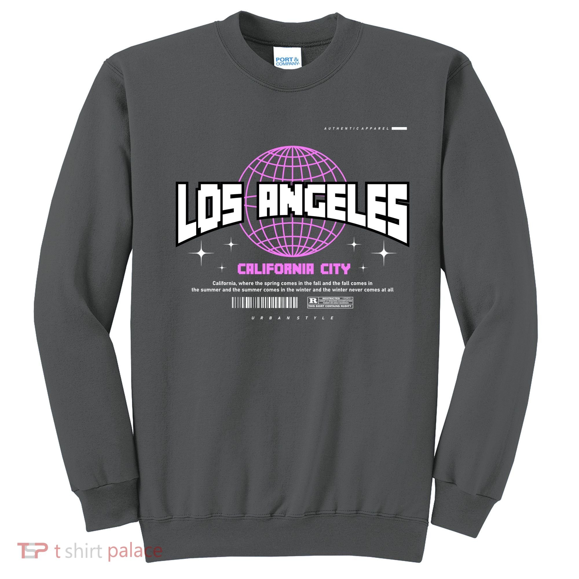 Los Angeles Slogan Retro Style Sweatshirt