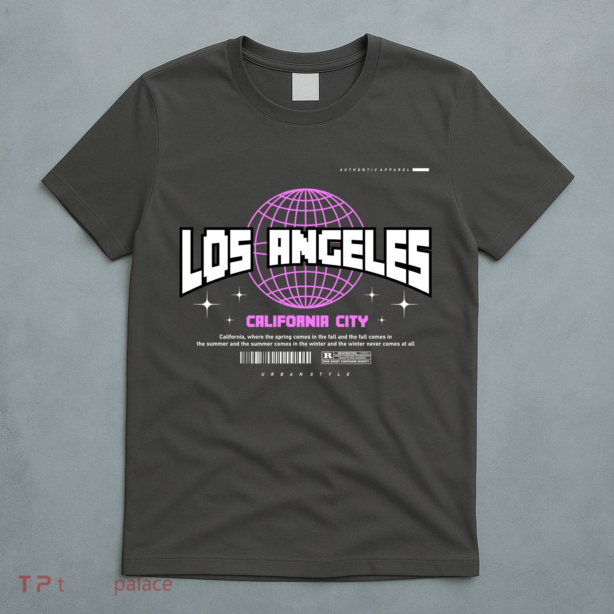 Los Angeles Slogan Retro Style T-Shirt