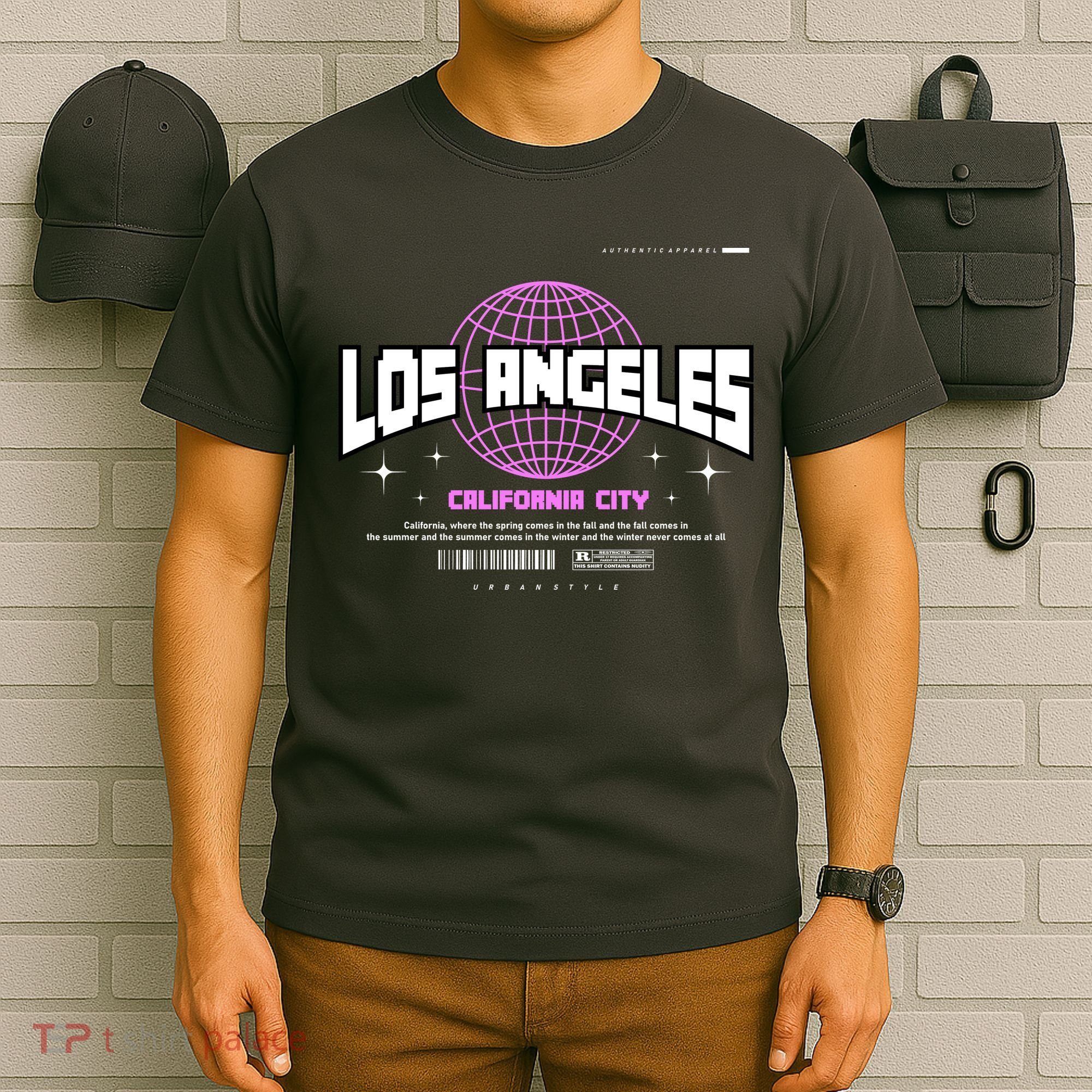 Los Angeles Slogan Retro Style T-Shirt