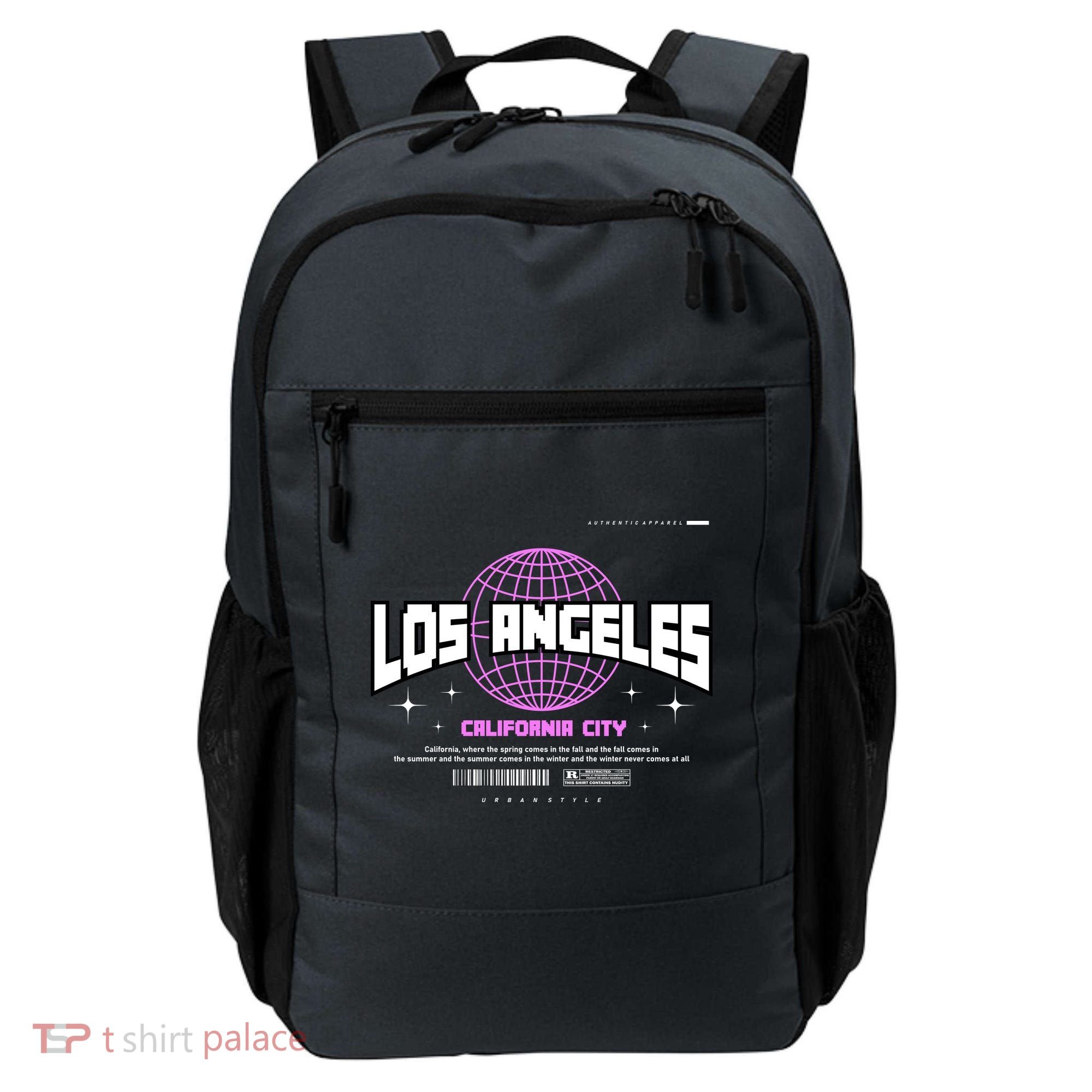 Los Angeles Slogan Retro Style Backpack