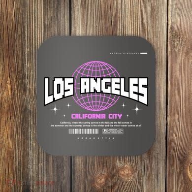 Los Angeles Slogan Retro Style Coaster
